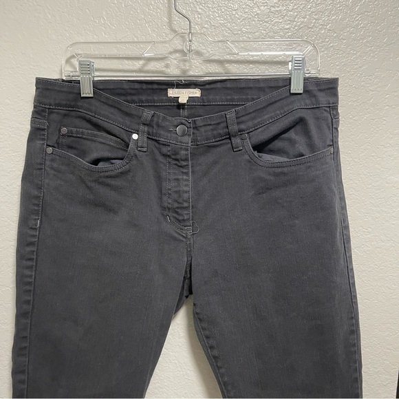 Eileen Fisher Organic Cotton Black Slim Jeans Size 12 - Picture 2 of 6